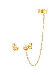 Elli Damska wtyczka Earcuff Plug Round Organic Structure w 925 Srebro Szterlingów złotem Kolczyki 1 ct Damski. Kolczyki Elli, pozłacane. Za 188.99 zł.