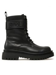 Versace Jeans Couture Trapery Drew 77VA3S64 Czarny. Czarne botki Versace Jeans Couture, bez wzorów, z jeansu, bez obcasa, bez zapięcia. Za 1,099.00 zł.