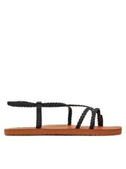 Billabong Sandały ABJL100085 Czarny. Czarne sandały Billabong, bez wzorów, ze skóry, bez obcasa, na płaskiej podeszwie, bez zapięcia. Za 159.99 zł.