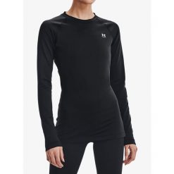 Bluza damska Under Armour ColdGear Authentics Crew. Czarne bluzy Under Armour, s, bez wzorów, bez kaptura. Za 172.99 zł.