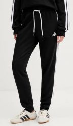Spodnie damskie adidas Essentials 3-Stripes Fleece Slim. Czarne spodnie narciarskie adidas, bez wzorów, z materiału, na fitness i siłownię. Za 175.99 zł.