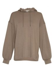 MOSS COPENHAGEN Bluza w kolorze jasnobrązowym rozmiar: M/L. Brązowe bluzy Moss Copenhagen, l, bez wzorów, bez ramiączek, z kapturem. Za 189.29 zł.