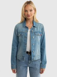 Kurtka damska jeansowa jasnoniebieska Gabriella 119. Niebieskie kurtki BIG STAR, na jesień, l, bez wzorów, z jeansu, klasyczne, bez kaptura. W wyprzedaży za 119.99 zł.