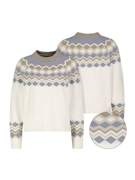 Eight2Nine Sweter w kolorze kremowo-błękitnym rozmiar: M. Brązowe swetry Eight2Nine, m, bez wzorów, ze splotem, bez ramiączek. Za 171.68 zł.