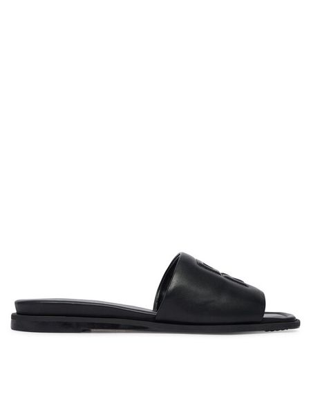 DKNY Klapki Chicago K2646405 Czarny. Czarne klapki DKNY, bez wzorów, ze skóry, bez obcasa, bez zapięcia. Za 307.99 zł.