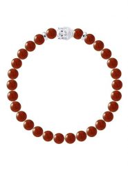 Pearline Bransoletka z kamieniem ozdobnym rozmiar: onesize. Brązowe bransoletki Pearline, z perłą, srebrne. Za 217.99 zł.