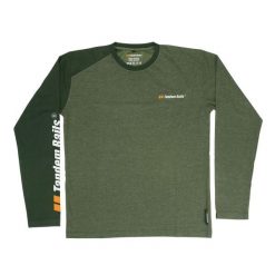 Bluzka wędkarska z długim rękawem. Zielone bluzki TANDEM BAITS, bez wzorów, z bawełny, sportowe, bez kołnierzyka, bez ramiączek. Za 76.89 zł.