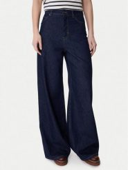 Weekend Max Mara Jeansy Vega 2615181041 Granatowy Wide Leg. Niebieskie jeansy Weekend Max Mara, bez wzorów, z bawełny. Za 839.99 zł.