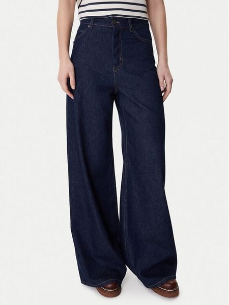 Weekend Max Mara Jeansy Vega 2615181041 Granatowy Wide Leg. Niebieskie jeansy Weekend Max Mara, bez wzorów, z bawełny. Za 889.99 zł.