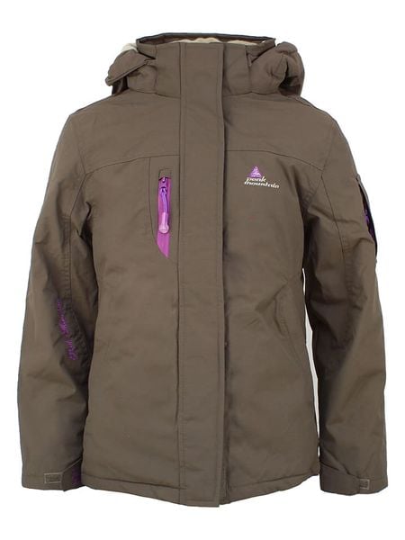 Peak Mountain Parka w kolorze brązowym rozmiar: 176. Brązowe płaszcze Peak Mountain, bez wzorów, bez kaptura. Za 152.98 zł.