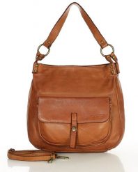 Worek skórzany MARCO MAZZINI camel v249b. Brązowe torebki klasyczne bez wzorów, ze skóry, bez dodatków. Za 629.00 zł.