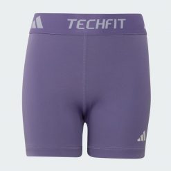Krótkie Legginsy Techfit. Białe szorty adidas, bez wzorów, sportowe. Za 99.95 zł.