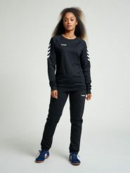 Bluza do piłki ręcznej damska Hummel Go Cotton Sweatshirt Woman. Czarne bluzy z kapturem Hummel, xs, bez wzorów, z bawełny, bez kaptura, do piłki ręcznej. Za 74.00 zł.