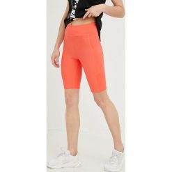 Only Play szorty treningowe damskie kolor pomarańczowy gładkie high waist. Brązowe szorty sportowe Only Play, bez wzorów, z dzianiny, z podwyższonym stanem. W wyprzedaży za 73.99 zł.