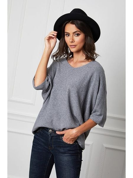 Joséfine Sweter "Dalor" w kolorze szarym rozmiar: XL. Szare swetry Joséfine, xl, bez wzorów, z kaszmiru, bez ramiączek. Za 202.45 zł.