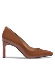 Nine West Czółenka 905901 Brązowy. Brązowe czółenka Nine West, bez wzorów, z syntetyku, bez obcasa, bez zapięcia. Za 124.99 zł.