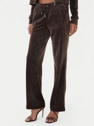 Juicy Couture Spodnie dresowe Tina JCWBJ225307 Brązowy Regular Fit. Brązowe spodnie dresowe Juicy Couture, bez wzorów, z dresówki. Za 399.99 zł.