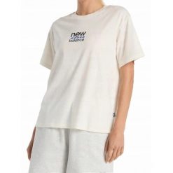 KOSZULKA damska NEW BALANCE WT51541SST bawełniana sportowa. Brązowe t-shirty sportowe New Balance, m, bez wzorów, z bawełny, bez ramiączek. Za 129.00 zł.