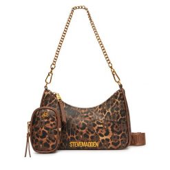 Torebka Steve Madden. Brązowe kopertówki Steve Madden, bez wzorów, wizytowe, bez dodatków. Za 269.99 zł.