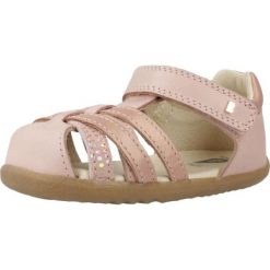 Sandały BOBUX CROSS JUMP Rose. Czerwone sandały BOBUX, bez wzorów, ze skóry, sportowe, bez obcasa, bez zapięcia. Za 245.99 zł.