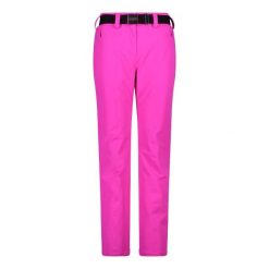 Spodnie damskie CMP. Czerwone spodnie materiałowe CMP, bez wzorów, sportowe. W wyprzedaży za 681.30 zł.