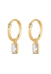 Elli Ladies Creoles Filigree Trend z kryształami cyrkonu w 925 Sterling Silver Plated Kolczyki 1 ct Damski. Szare kolczyki Elli, z cyrkonią, pozłacane. Za 293.99 zł.