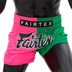 Spodenki Muay Thai Fairtex BS1911 Różowe/Zielone S. Czerwone szorty FAIRTEX, bez wzorów, sportowe. Za 279.00 zł.