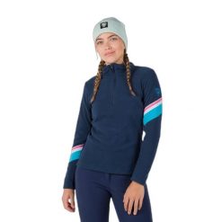 Damski polar 1/2 zip Rossignol Strawpile. Niebieskie bluzy z polaru Rossignol, m, bez wzorów, z polaru, narciarskie. Za 342.75 zł.