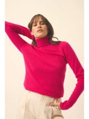 Just Cashmere Kaszmirowy sweter "Ava" w kolorze różowym rozmiar: M. Różowe swetry Just Cashmere, m, bez wzorów, z kaszmiru, bez ramiączek. Za 389.08 zł.