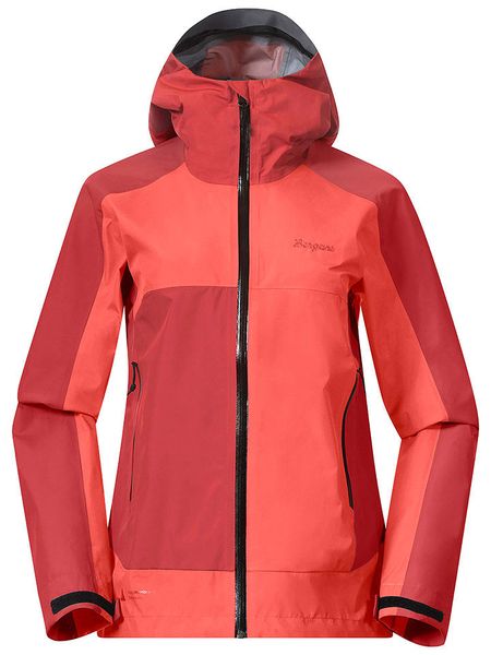 Bergans Kurtka przejściowa w kolorze koralowym rozmiar: XS. Czerwone kurtki Bergans, xs, bez wzorów, z materiału, bez kaptura. Za 431.47 zł.