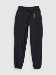 4F Spodnie casual damskie - czarne XL. Czarne spodnie materiałowe 4f, bez wzorów, z materiału, casualowe. W wyprzedaży za 139.99 zł.