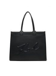 KARL LAGERFELD Torebka A1W30041 Czarny. Czarne shopper bag KARL LAGERFELD, bez wzorów, ze skóry, bez dodatków. Za 739.99 zł.