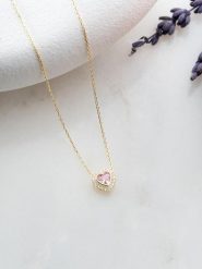 Lodie Silver Pozłacany naszyjnik z zawieszką - dł. 42 cm rozmiar: onesize. Różowe naszyjniki Lodie Silver, z materiału, z cyrkonią, pozłacane. Za 36.95 zł.