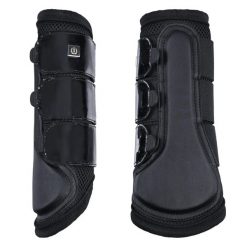 Buty przednie dla koni Imperial Riding Glazed. Czarne buty treningowe IMPERIAL RIDING, bez wzorów, bez zapięcia, na fitness i siłownię. Za 263.00 zł.