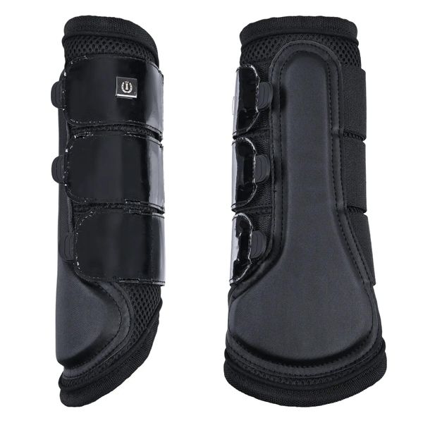 Buty przednie dla koni Imperial Riding Glazed. Czarne buty treningowe IMPERIAL RIDING, bez wzorów, bez zapięcia, na fitness i siłownię. Za 265.50 zł.