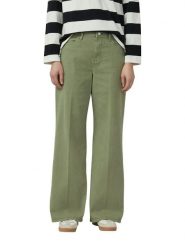 S.Oliver Dżinsy - Wide Leg - w kolorze khaki rozmiar: 42/L30. Brązowe spodnie materiałowe S.Oliver, bez wzorów, z materiału, klasyczne, z podwyższonym stanem. Za 139.95 zł.