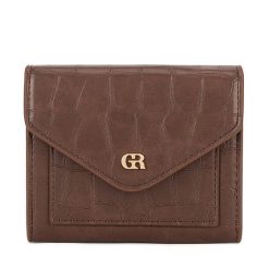 Portfel GINO ROSSI. Brązowe portfele Gino Rossi, bez wzorów. Za 79.99 zł.