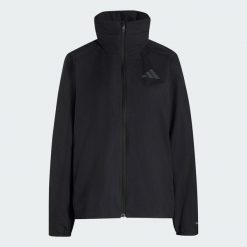 Kurtka przeciwdeszczowa Terrex Multi Essentials 2 Layer CLIMAPROOF. Czarne kurtki adidas, l, bez wzorów, z materiału, klasyczne, bez kaptura. Za 439.00 zł.