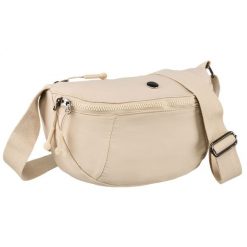 Saszetka damska Peterson PTN CSM-09 beżowa. Brązowe nerki i saszetki Peterson, bez wzorów, bez dodatków. Za 74.99 zł.