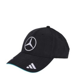 Czapka Mercedes-AMG Petronas Formula One Team George Russell. Czarne czapki z daszkiem adidas, bez wzorów, z materiału, sportowe. Za 199.00 zł.