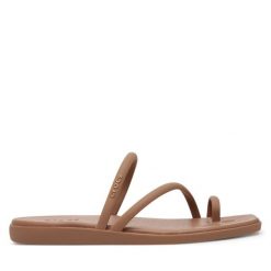 Japonki Crocs. Brązowe japonki Crocs, bez wzorów. Za 179.99 zł.