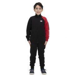 Bluza wytrzymały z pełny zamek błyskawiczny na co dzień. Czarne bluzy LEONE 1947 APPAREL, bez wzorów, z bawełny, bez kaptura, na fitness i siłownię. W wyprzedaży za 112.15 zł.