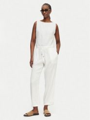 LAUREN RALPH LAUREN Komplet top i spodnie Double Gauze 20617192 Biały Regular Fit. Białe topy Lauren Ralph Lauren, l, bez wzorów, z bawełny, bez kołnierzyka, bez ramiączek. Za 985.99 zł.