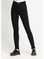 Lee Dżinsy "Ivy" - Skinny fit - w kolorze czarnym rozmiar: W26/L33. Czarne jeansy Lee, l, z aplikacjami, klasyczne, z podwyższonym stanem. Za 119.12 zł.