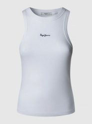 Pepe Jeans Top "Marian" w kolorze białym rozmiar: S. Białe topy Pepe Jeans, s, bez wzorów, z jeansu, bez kołnierzyka, bez ramiączek. Za 69.99 zł.