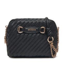 Torebka Guess. Czarne shopper bag Guess, z aplikacjami, bez dodatków. Za 679.99 zł.