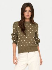 JDY Sweter 15304813 Brązowy Regular Fit. Brązowe swetry JDY, xl, bez wzorów, z syntetyku, bez ramiączek. Za 89.99 zł.
