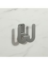 Smarto Metallico Uchwyt w kolorze szarym na kapcie - 8 x 8 x 5 cm rozmiar: onesize. Szare kapcie Smarto Metallico, bez wzorów, z materiału. Za 39.99 zł.