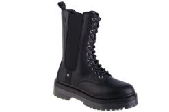 Trapery damskie, Lumberjack Elyse. Czarne traperki Lumberjack, bez wzorów, z materiału, sportowe, bez obcasa, bez zapięcia. Za 169.99 zł.