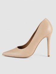 Loft37 Skórzane czółenka "Very Sexy" w kolorze beżowym rozmiar: 40. Brązowe czółenka loft37, bez wzorów, klasyczne, bez obcasa, na szpilce, bez zapięcia. Za 347.99 zł.